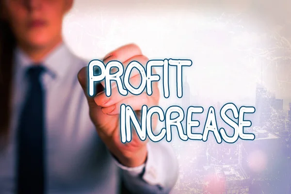 Szóírás szöveg Profit Increase. Az üzleti tevékenységből származó bevétel növekedésének üzleti koncepciója. — Stock Fotó