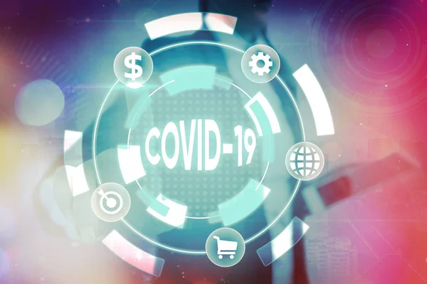 Fogalmi kézírás Covid19-ről. Üzleti fotó bemutató enyhe vagy súlyos légzőszervi betegség, amely által okozott egy coronavirus. — Stock Fotó