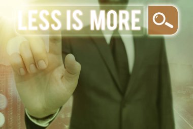 El yazısı metni daha az, daha çoktur. Minimalist bir yaklaşımı ifade etmek için kullanılan kavram daha etkilidir..