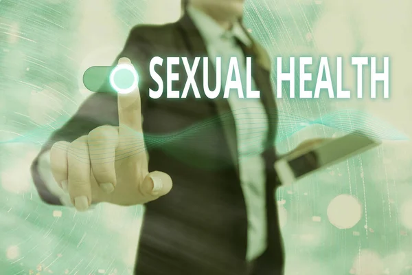 Fogalmi kézírás, ami szexuális egészséget mutat. Üzleti fotó bemutatja pozitív és tiszteletteljes megközelítés a szexuális kapcsolatok. — Stock Fotó