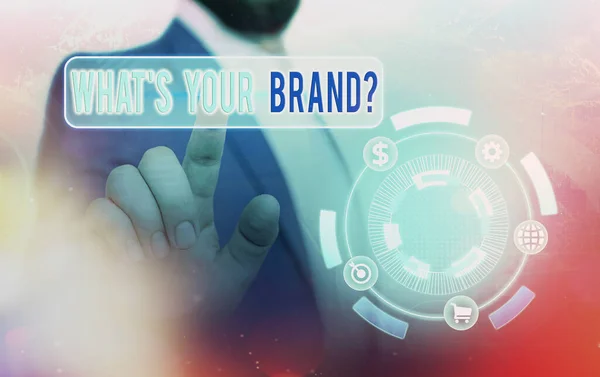 Was ist Ihre Markenfrage? Konzept bedeutet, nach dem Produkt-Logo zu fragen oder was Sie kommunizieren. — Stockfoto