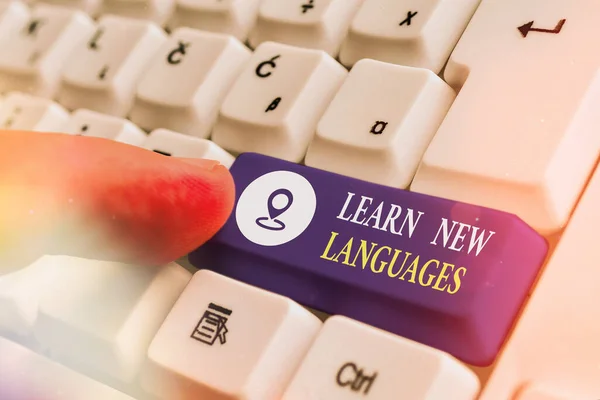 Handwriting text Learn New Languages. Concept meaning developing ability to communicate in foreign lang. — Stock Photo, Image