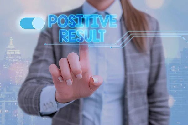 Word writing text Positives Ergebnis. Geschäftskonzept für zeigt, dass eine Person die Krankheit, Krankheit oder den Biomarker hat. — Stockfoto