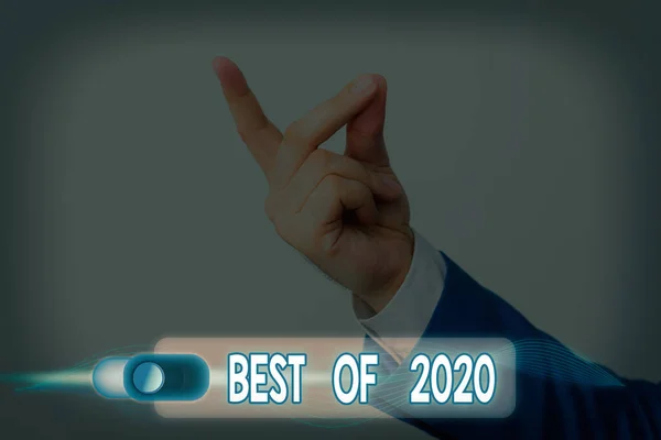 Szöveges jel, ami 2020 legjobbját mutatja. Fogalmi fotó nagy és csodálatos dolgok és események történtek 2020-ban. — Stock Fotó