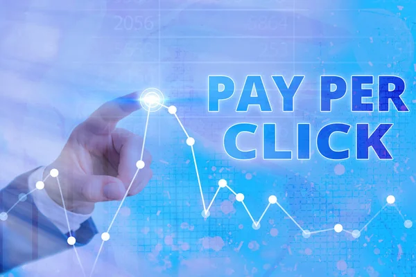 Conceptueel handschrift met Pay Per Click. Business foto tekst internet marketing waarin de betaling is gebaseerd op clickthroughs. — Stockfoto