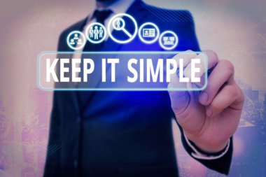 Basit Tut 'u gösteren bir not yazıyorum. Anlaması kolay ve gösterişli olmayan bir şey yapmak için iş fotoğrafı sergisi..