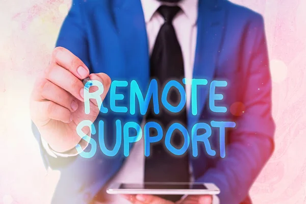 Word writing text Remote Support. Business concept for type of secure service, which permits representatives to help. — Stock Photo, Image