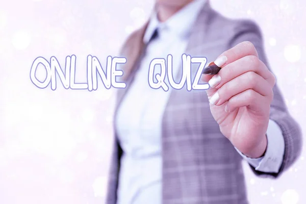 Word writing text Online Quiz. Business concept for game or a mind sport that are published on the Internet.