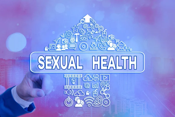 Kézírás szöveg írása szexuális egészség. Koncepció jelentése pozitív és tiszteletteljes megközelítése a szexuális kapcsolatok. — Stock Fotó