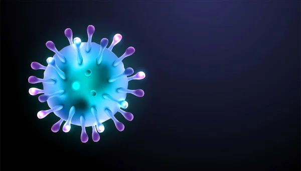 Coronavirus 2019 Ncov Nuevo Coronavirus Coronavirus Vector Realista Brote Gripe — Archivo Imágenes Vectoriales