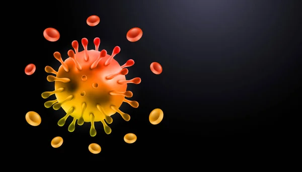 Wirus Korony 2020 Choroba Wuhana Epidemia Covid Tło Grypy Koronawirusowej — Wektor stockowy