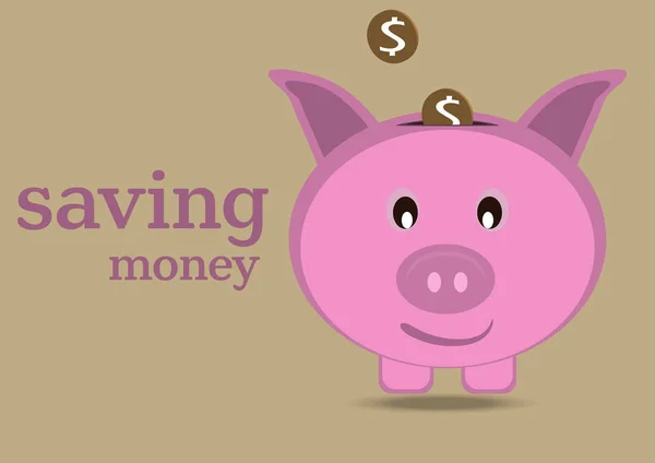 Domuzcuk, vektör çizim ile para tasarruf