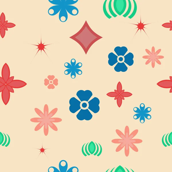 Renk çiçek desen vektör arka plan sorunsuz.