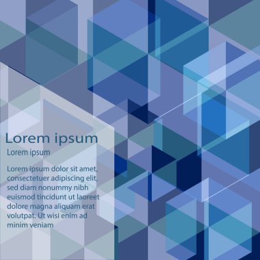 추상적인 기하학적 배경을 블루