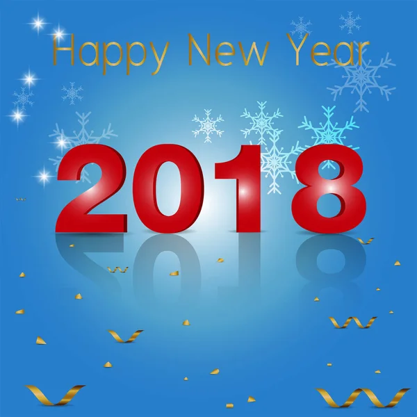 Mutlu yeni yıl 2018 metin tasarlamak vektör