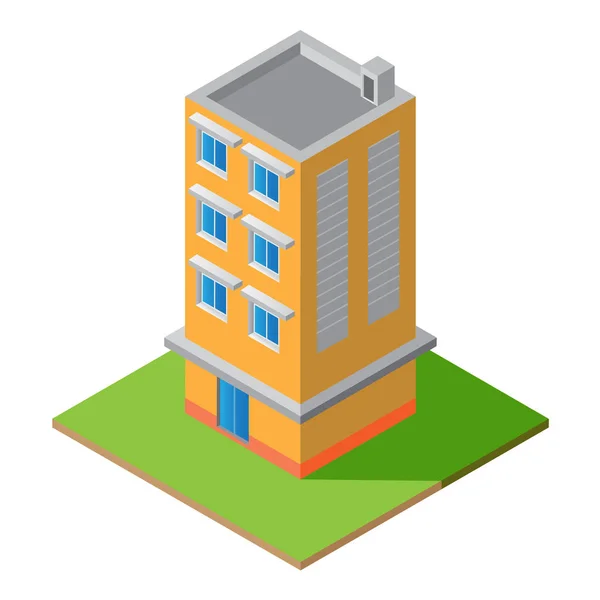 Isometric House Vector Illustration — Stock Vector