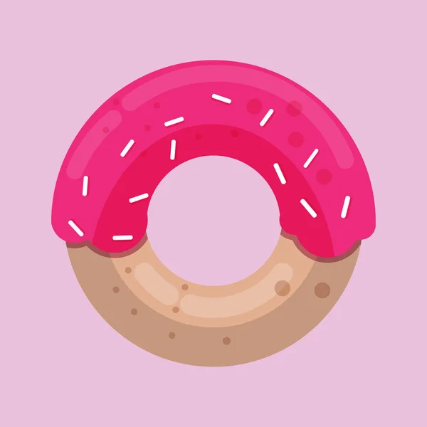 Çörek tatlı pembe sır içinde.