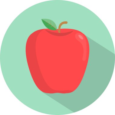 Beyaz boşluk gölgeler ile kırmızı elma.