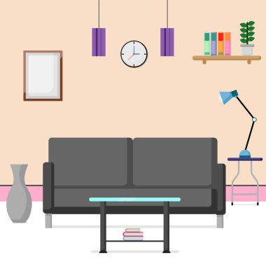 Düz sahne tasarım Inteior Resepsiyon odasında.