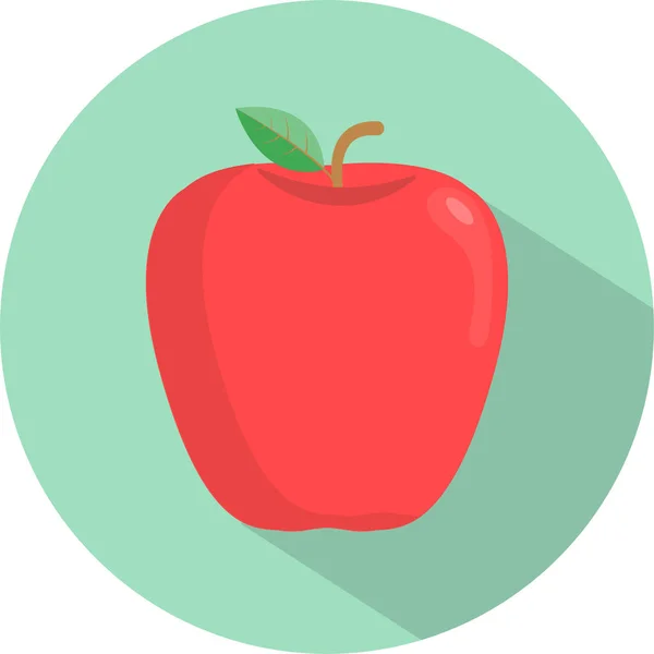 Beyaz boşluk gölgeler ile kırmızı elma.