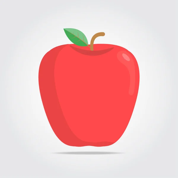 Beyaz boşluk gölgeler ile kırmızı elma.