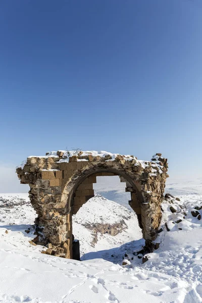 Ani 古城，卡尔斯，土耳其 Bagsekisi 门 — 图库照片