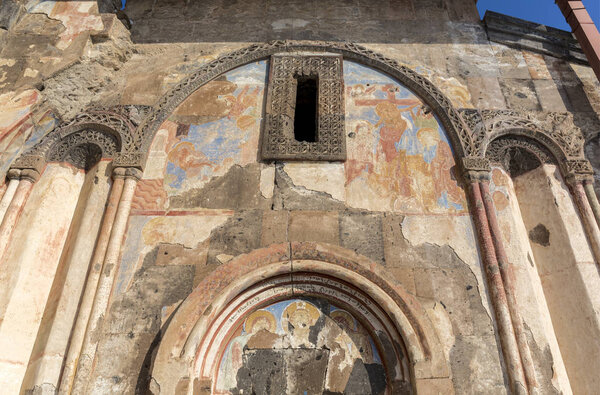 Frescos of Tigran Honents church in Ani is a ruined medieval Armenian city now situated in the Turkey's province of Kars and next to the closed border with Armenia. Ani is a UNESCO World Heritage Site.