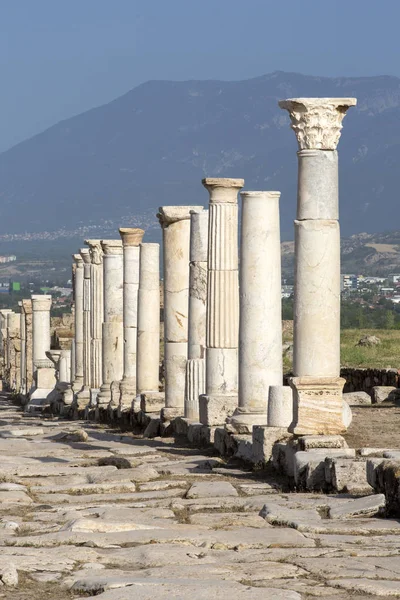 Coulms of Syria Street i Laodikya Ancient City, Denizli — Stockfoto