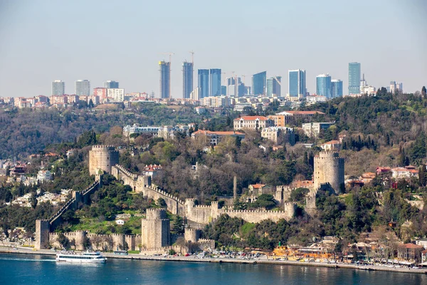 Rumeli Fästning Och Bosporen Istanbul Turkiet — Stockfoto