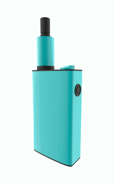 Dispositif de vapotage bleu populaire. Safely Vaper gadget 3d illustration isolée sur fond blanc — Photo