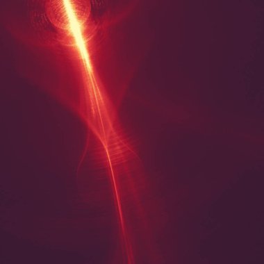 koyu arka plan boşluk evren üzerinde parlayan kırmızı eğri çizgiler. İllüstrasyon