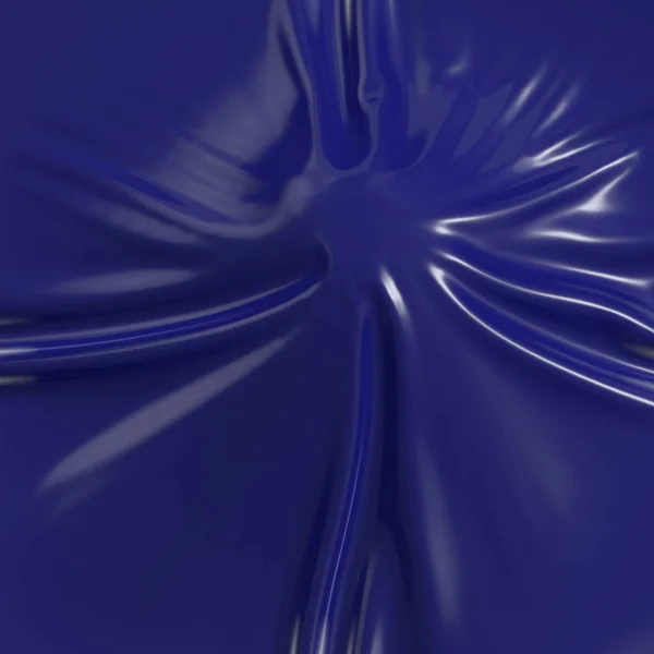 Paño de seda de lujo abstracto y brillante en forma de onda líquida con pliegues. Fondo de material satinado o terciopelo en color azul fantasma popular. ilustración 3d —  Fotos de Stock