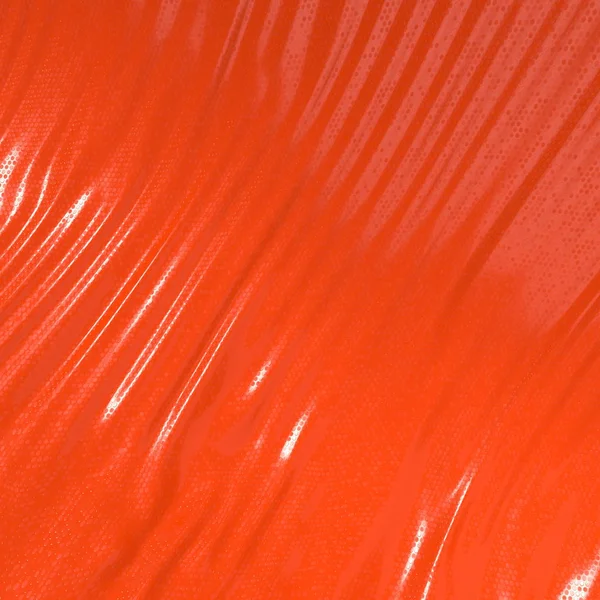 Paño de seda de lujo rojo abstracto y brillante en forma de onda líquida con pliegues. Fondo de material satinado o terciopelo en color Lava exuberante popular. ilustración 3d — Foto de Stock