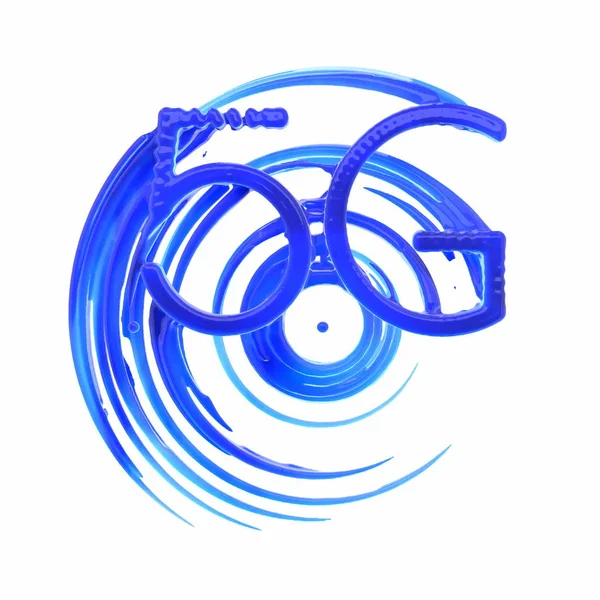 Imagen conceptual de letras de 5g hechas por Gold y forma de radar radial circular en el popular color Phantom Blue. Ilustración 3d aislada sobre fondo blanco —  Fotos de Stock