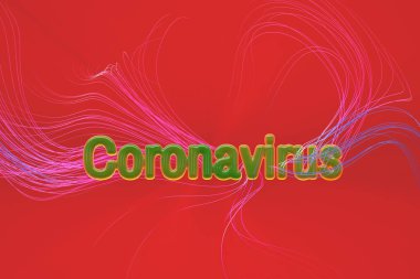 Farklı yönlerde büyüyen korkunç dokunaçları olan Coronavirus yazıtları. 3 boyutlu illüstrasyon. Virüs enfeksiyonu kavramı