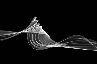 Soyut Beyaz alev duman çerçeve ile boşaltmak metin ve tasarım için siyah arka plan üzerine