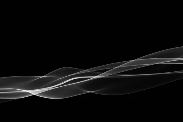Абстрактна біла димова рамка на чорному тлі з копійкою для вашого тексту та дизайну — стокове фото