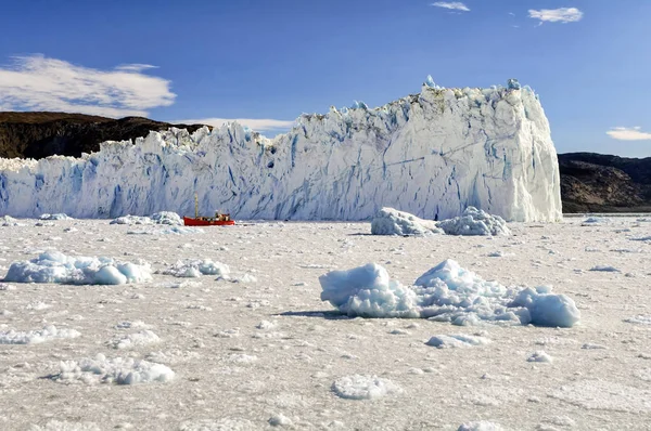Eqi 格陵兰岛冰川的 — 图库照片