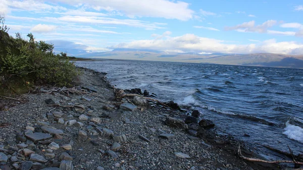 Primer Plano Del Gran Lago Tornetrask Parque Nacional Abisko Norte — Foto de Stock