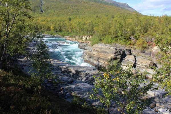 Überblick Über Den Kungsleden Der Arktischen Tundra Abisko Nationalpark Nordschweden — Stockfoto