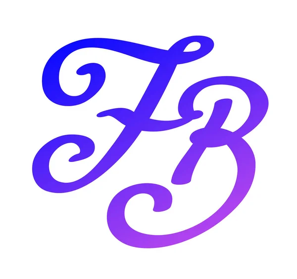 Μονόγραμμα γράμματα F και B. διάνυσμα επίπεδη εικονίδιο. Διανυσματική εικόνα που απομονώνονται σε λευκό φόντο. Καλλιγραφία, ένα μονόγραμμα από ένα γράμμα. Το λογότυπο της εταιρείας. Χειρόγραφη επιστολή. Γράμματα. Μοντέρνος και σύγχρονος. — Διανυσματικό Αρχείο