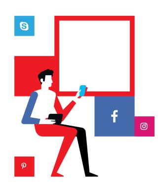 Modern tasarım düzeni. Beyaz arkasında izole vektör çizim