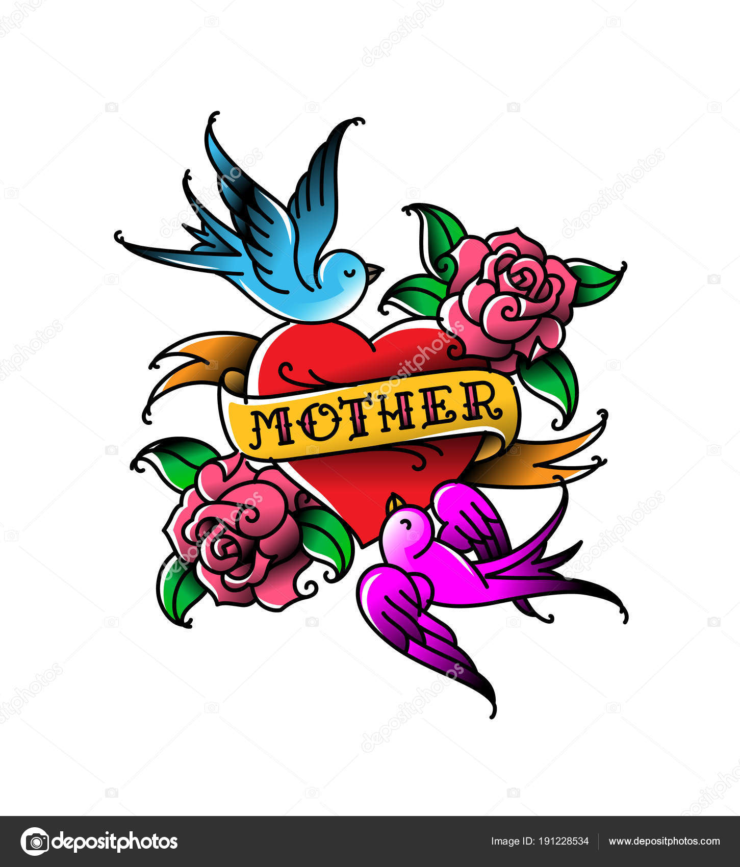 Beautiful Flower and Heart Tattoo Ideas