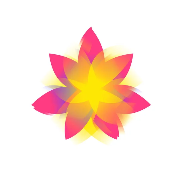 Lotus Çiçeği Logo Işareti Vektör Düz Çiçek Simgesi Minimalist Görüntü — Stok Vektör