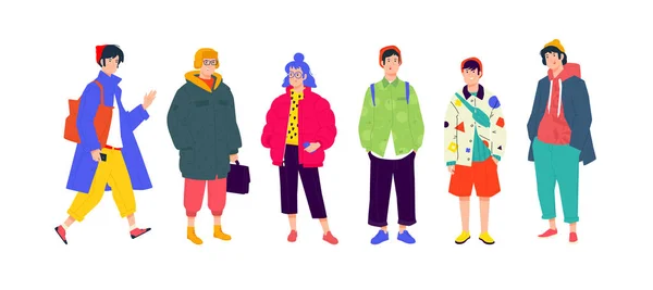 Illustration Jeune Homme Mode Vecteur Filles Garçons Vêtements Modernes Mode — Image vectorielle