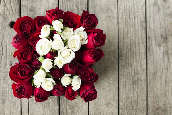 Dia Dos Namorados Buquê Rosas Vermelhas — Fotografia de Stock