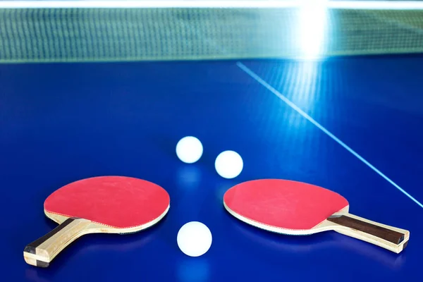 Ping Pong Stolní Tenis Raketa Míč — Stock fotografie