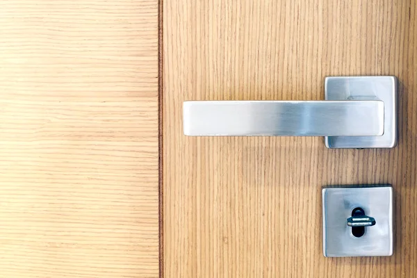 Detail Wooden Door Door Handle — Stock Photo, Image