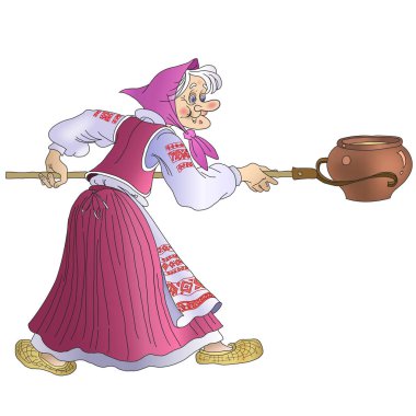 Muhteşem bir büyükanne Ulusal Belarusça kostüm