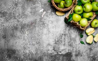 taze, yeşil elma kutu.